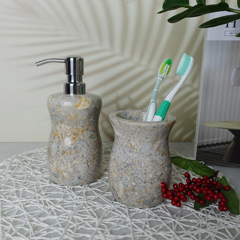 Cốc đựng bàn chải đánh răng đá marble tự nhiên PT005