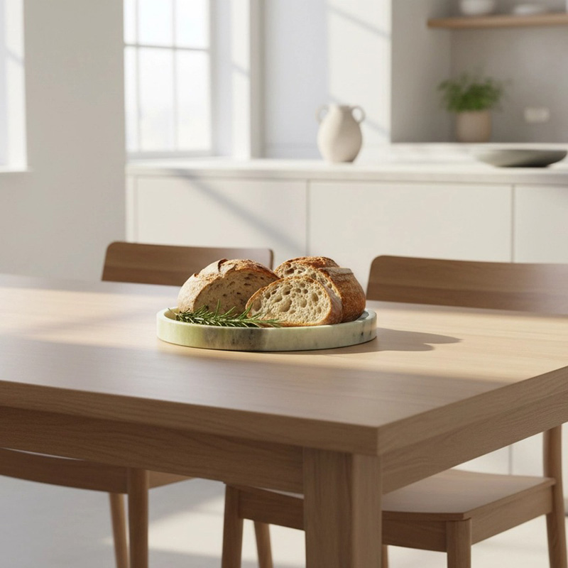 Khay đựng hình tròn đá Cẩm Thạch Marble cho khách sạn PT364