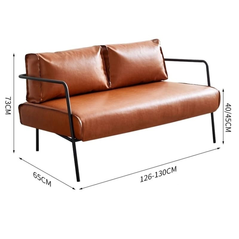 Ghế sofa đôi phòng khách khung sắt đệm da nhiều màu SF628