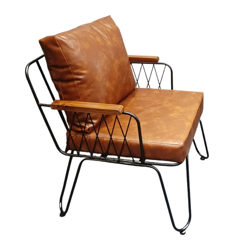 Ghế sofa đơn (ArmChair) khung sắt nệm da nỉ nhiều màu SF631