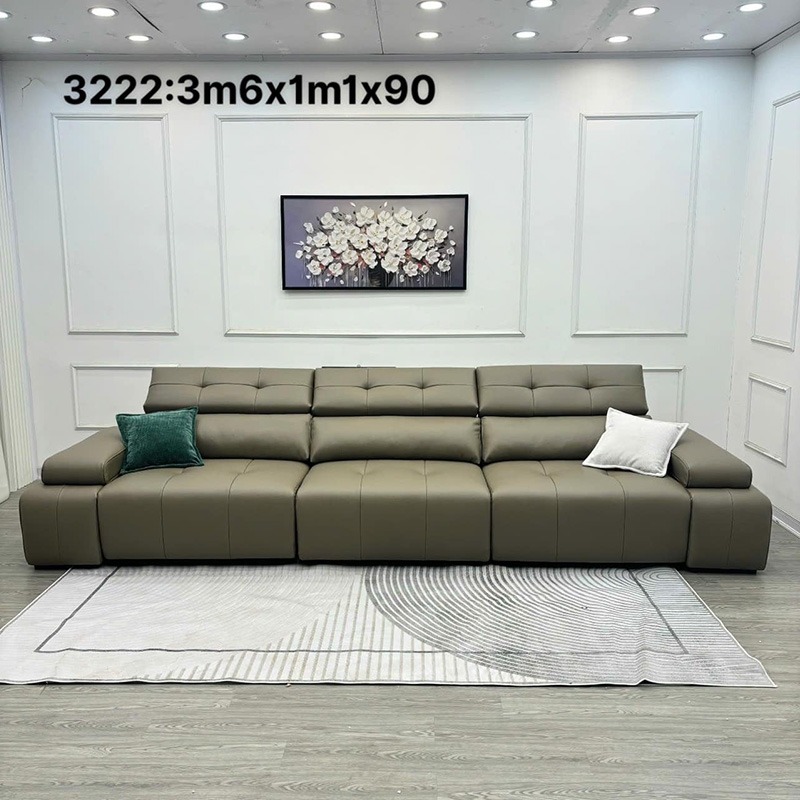 Sofa da đẹp đẳng cấp cho phòng khách lớn SF697