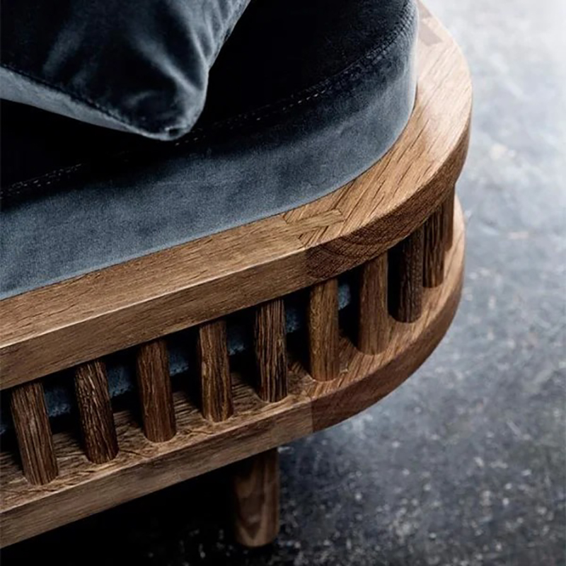 Ghế sofa băng nan gỗ KBH hàng chuẩn thiết kế SF888