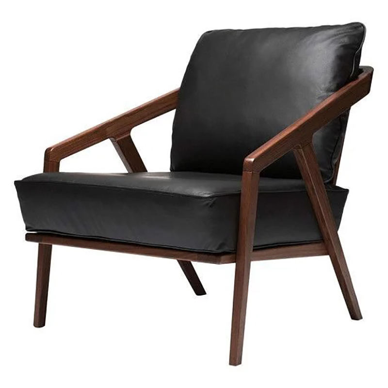 Ghế sofa gỗ đơn Katakana màu tự nhiên hoặc Walnut SF903