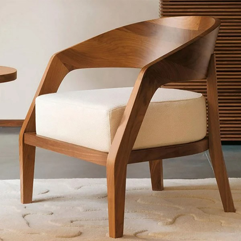 Ghế sofa gỗ Porada Alba nệm vải nỉ da màu tùy chọn SF898