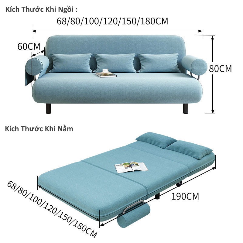 Sofa giường gập thông minh giá tại xưởng SF689