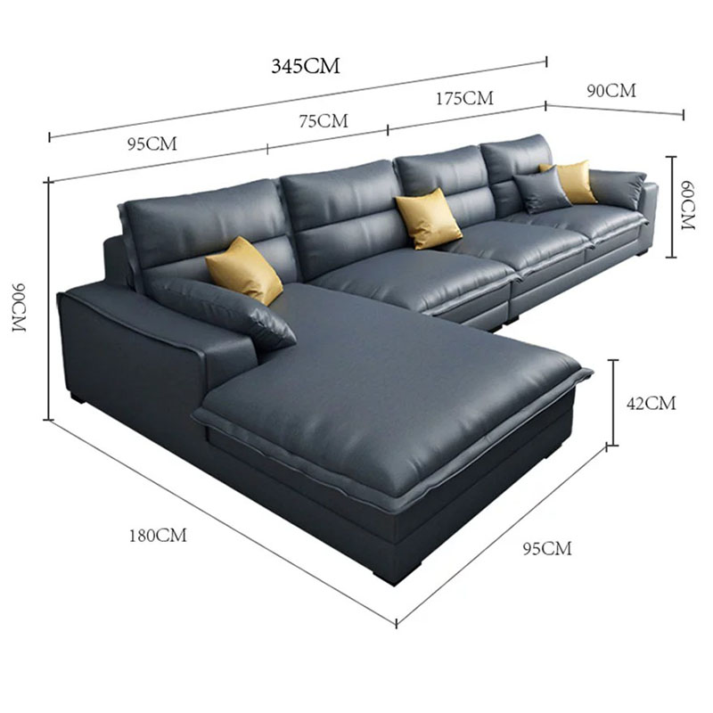 Sofa góc chữ L bọc da cao cấp sang trọng SF862