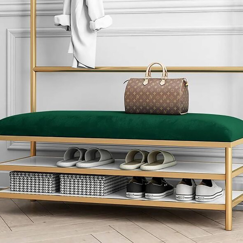 Ghế ngồi kệ để giày thiết kế có giá treo đồ tiện lợi TG030