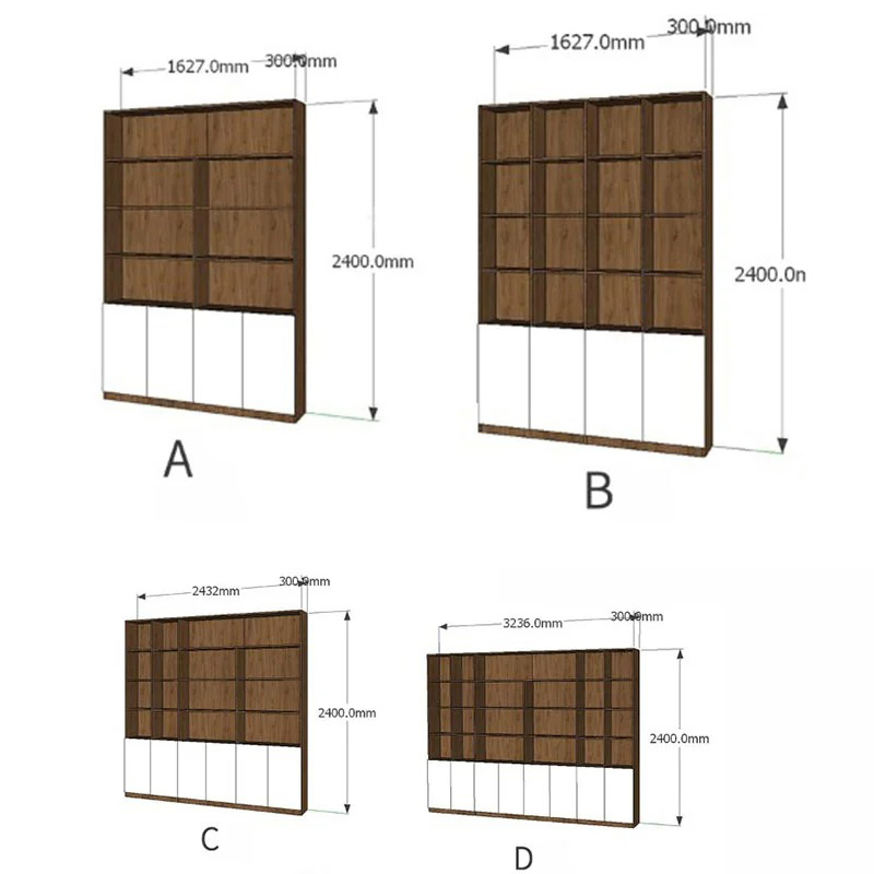 Tủ sách bằng gỗ thiết kế nhiều ngăn tiện lợi TS091