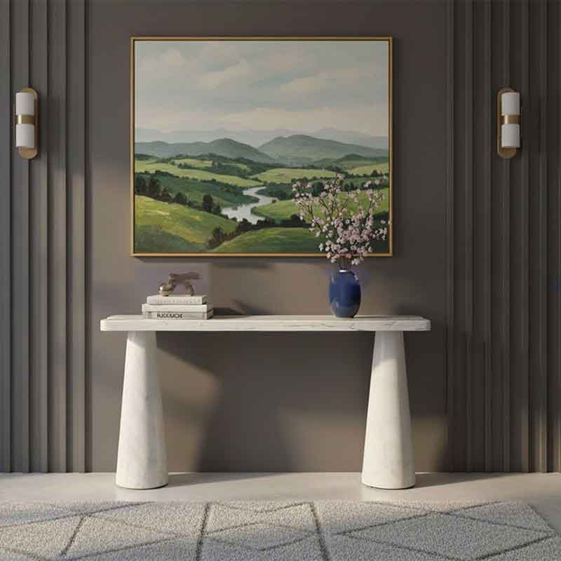 Bàn console đá xanh Ấn Độ nguyên khối biểu tượng của sự sang trọng & đẳng cấp CT125