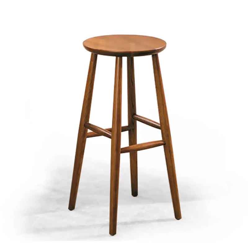 Ghế bar Round mặt ghế tròn gỗ tự nhiên GB300