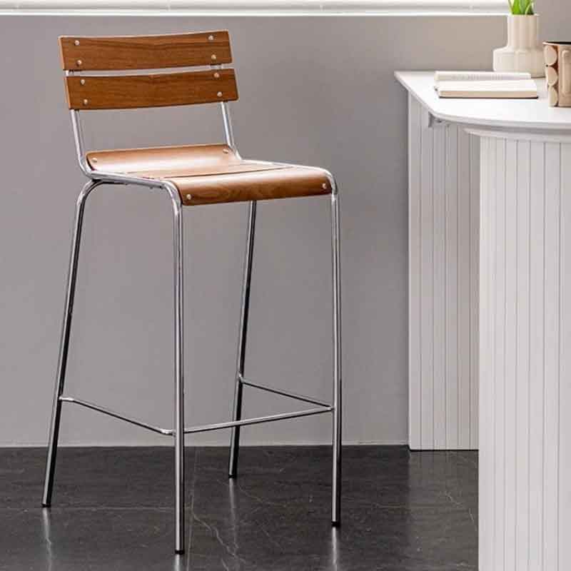 Ghế quầy bar sắt nghệ thuật mặt gỗ độc đáo GB629