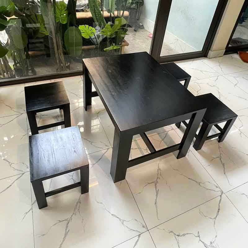 Bộ bàn ghế gỗ đẩu trà chanh, cafe giá rẻ GC572