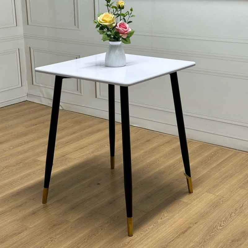 Bàn cafe vuông mặt gỗ HDF cao cấp phủ PVC chân sắt GC963