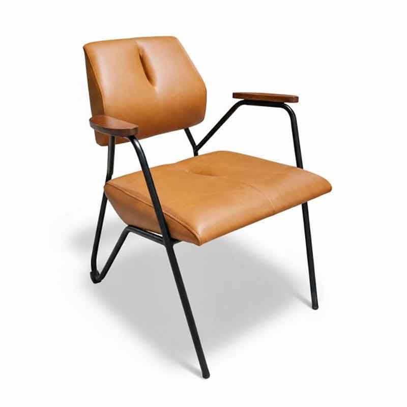 Ghế cafe tựa thư giãn Cooper nệm bọc da khung sắt GC501