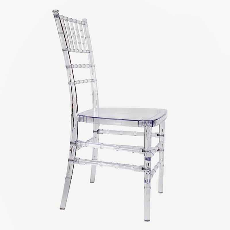 Ghế sự kiện tiệc cưới CHIAVARRIS trong suốt thiết kế lắp ghép thông minh GC837