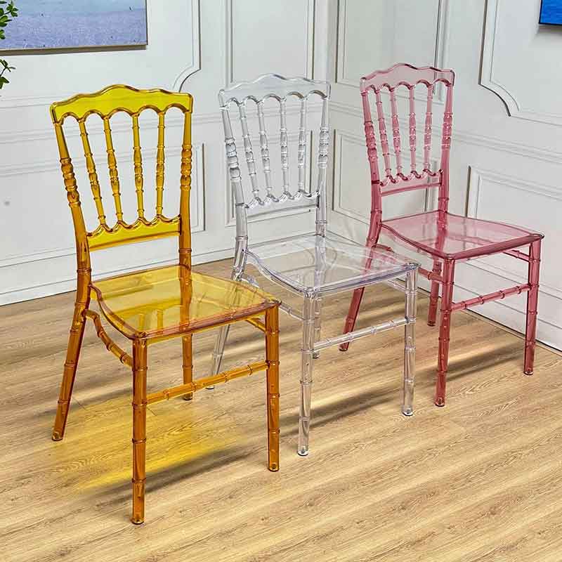 Ghế sự kiện tiệc cưới NAPOLEON trong suốt nhiều màu GC838