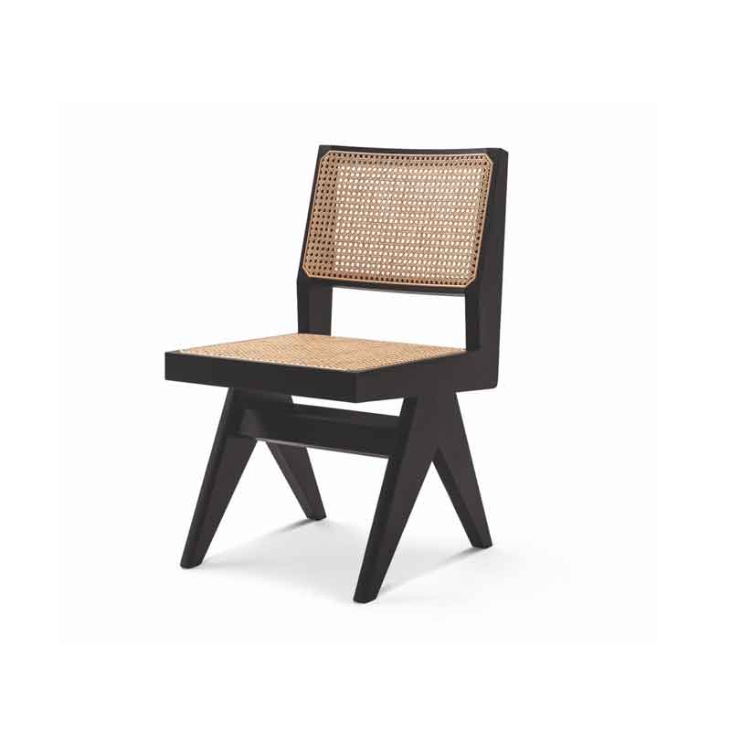 Ghế gỗ lưng đan mây phong cách tối giản Vintage GC555