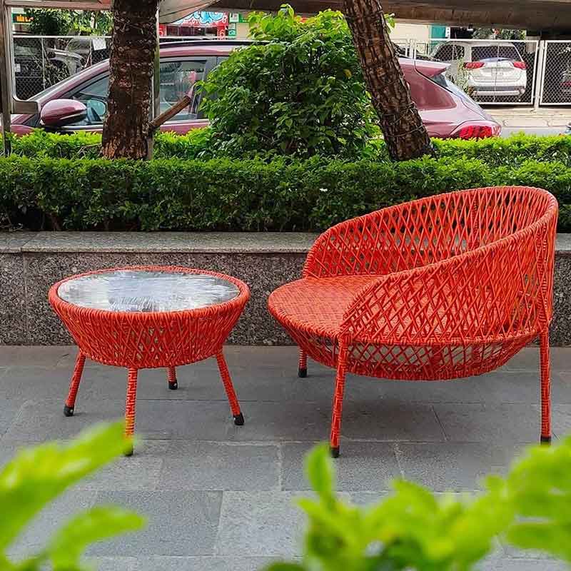 Bàn ghế thưởng trà ban công sân vườn mây nhựa BM523