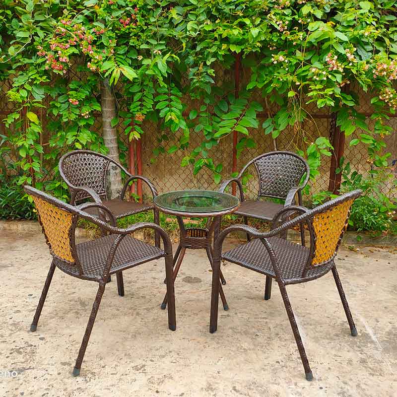 Bộ bàn ghế nhựa giả mây cao cấp, chất lượng, giá thành phải chăng BM518
