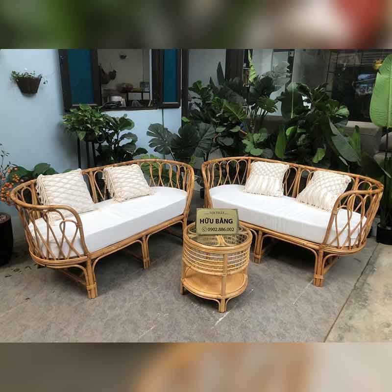 Bộ sofa mây tự nhiên Vintage mộc mạc gần gũi BM388