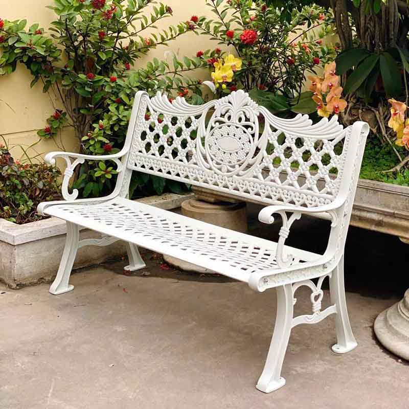 Ghế băng công viên nhôm đúc dành cho sân vườn biệt thự BS410