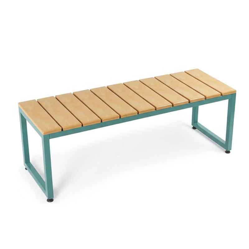 Ghế băng dài 1m2 khung sắt mặt ghế gỗ cao su BS325