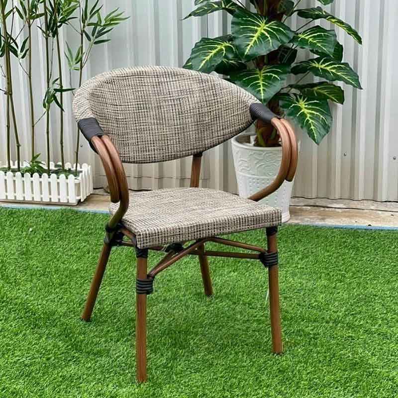 Ghế sân vườn có tay khung nhôm đúc, vải dệt lưới Textilen chống nóng BS379