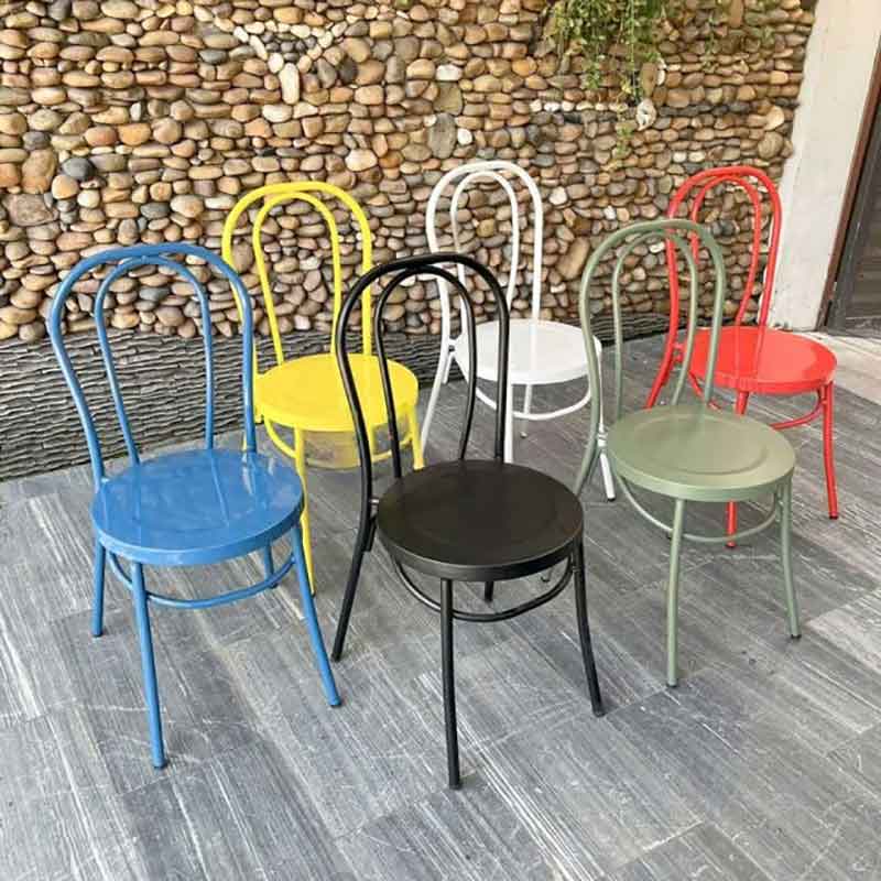 Ghế Thonet sắt sơn tĩnh điện nhiều màu tùy chọn BS127