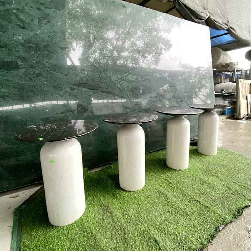 Bàn cạnh sofa đá tự nhiên nguyên khối BC283