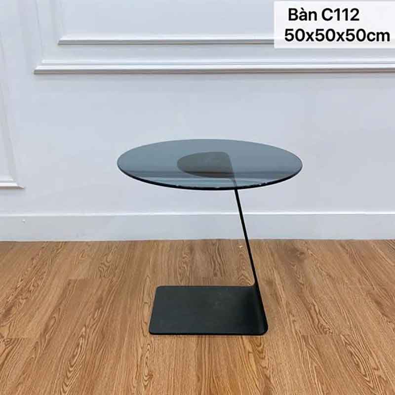 Bàn side tab trang trí mặt kính phòng khách thiết kế tinh tế BC640