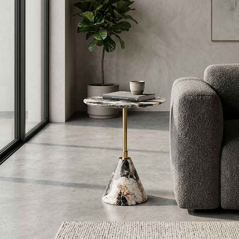 Bàn Side Table (bàn phụ) từ đá da báo tự nhiên nguyên khối BC617