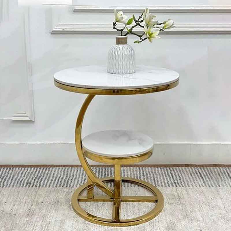 Bàn Tab trang trí 2 tầng mặt đá, bàn góc sofa trang trí BC896