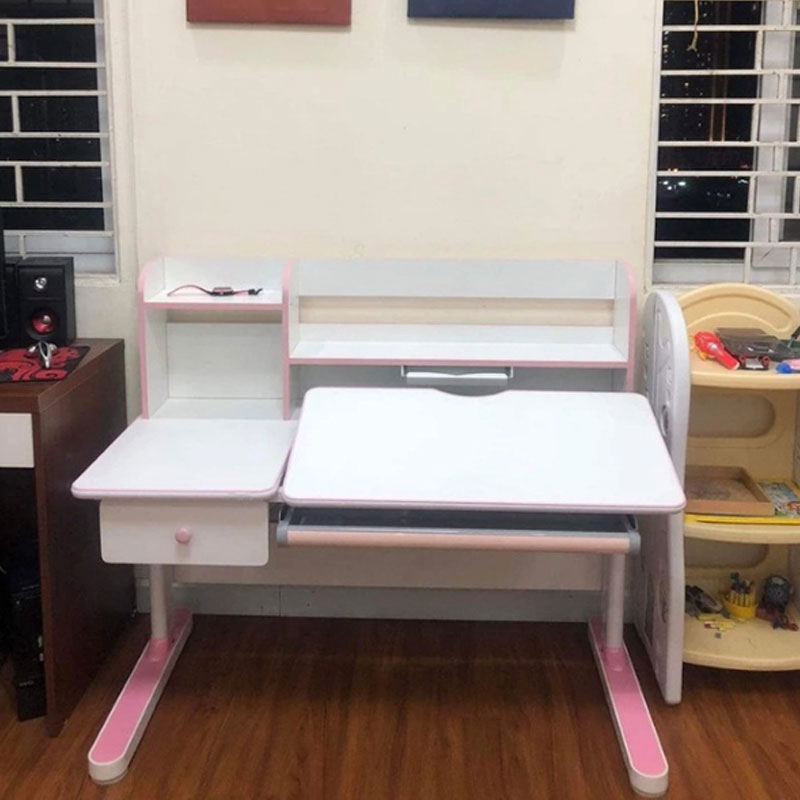 Bàn học thông minh cho bé S02 chỉnh được độ cao có giá đỡ sách và ngăn kéo BH930