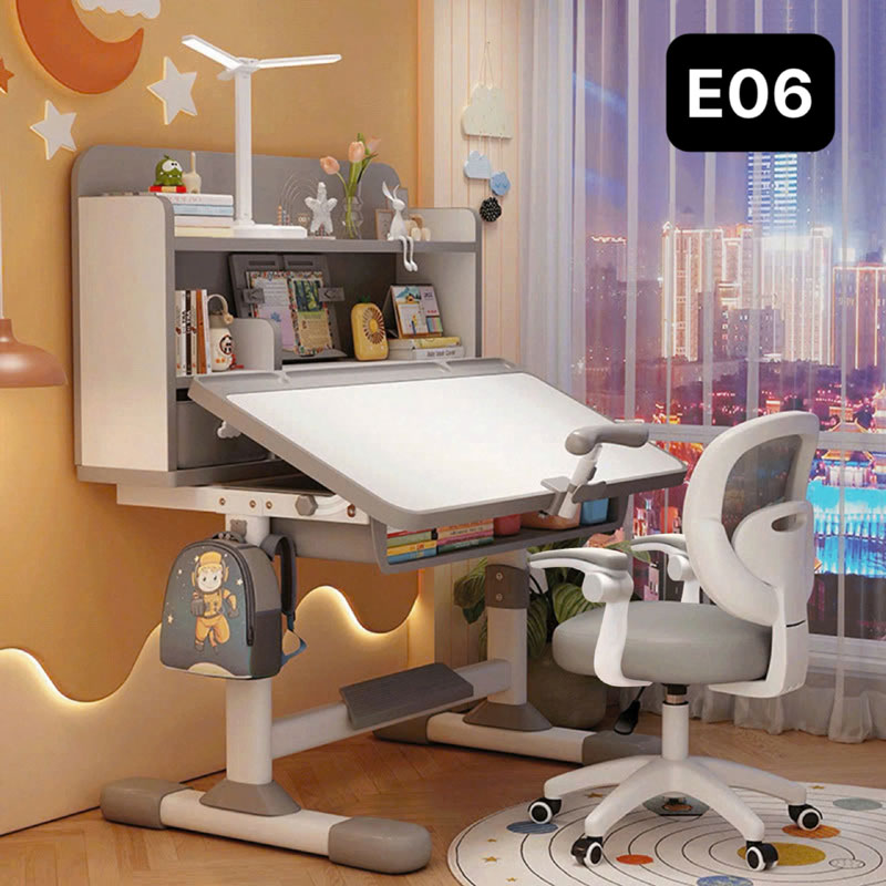 Bộ bàn học thông minh E06 góc học tập chuẩn cho bé yêu BH280