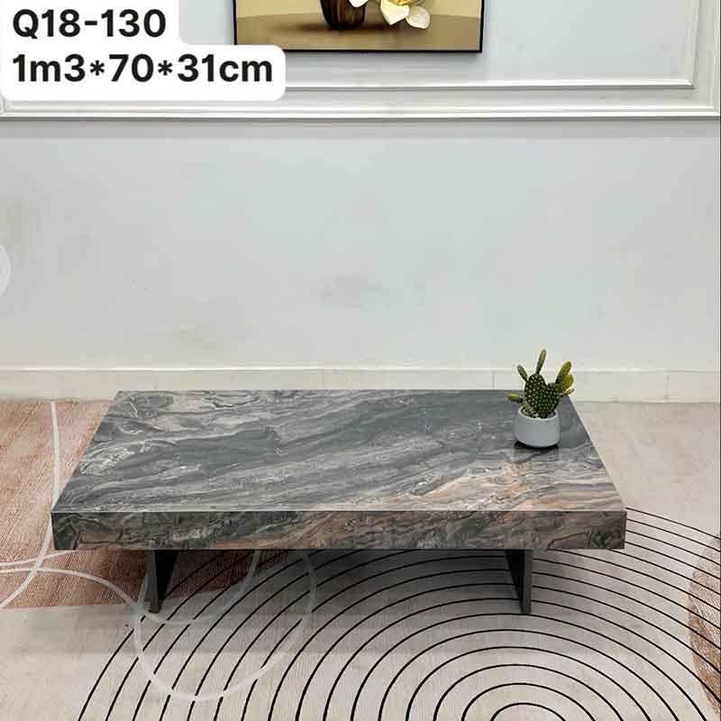 Bàn trà sofa mặt đá dạng khối đẹp, bo viền sắc nét KT 130cm x 70cm BT743