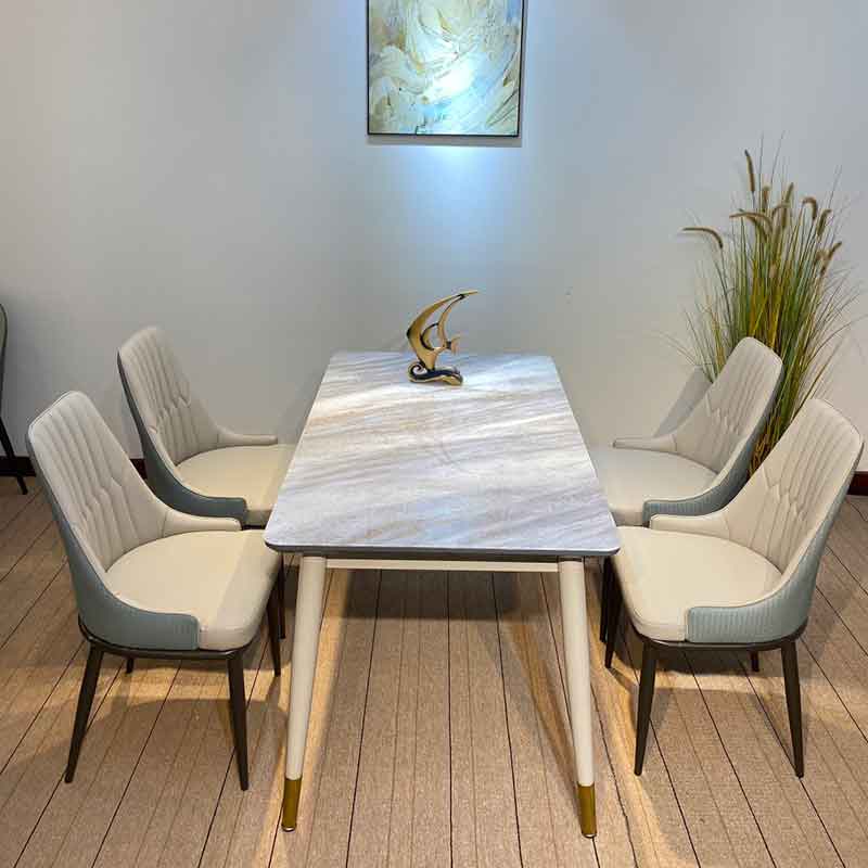 Bộ bàn ăn mặt đá 4 ghế thiết kế hiện đại cho căn hộ BA978