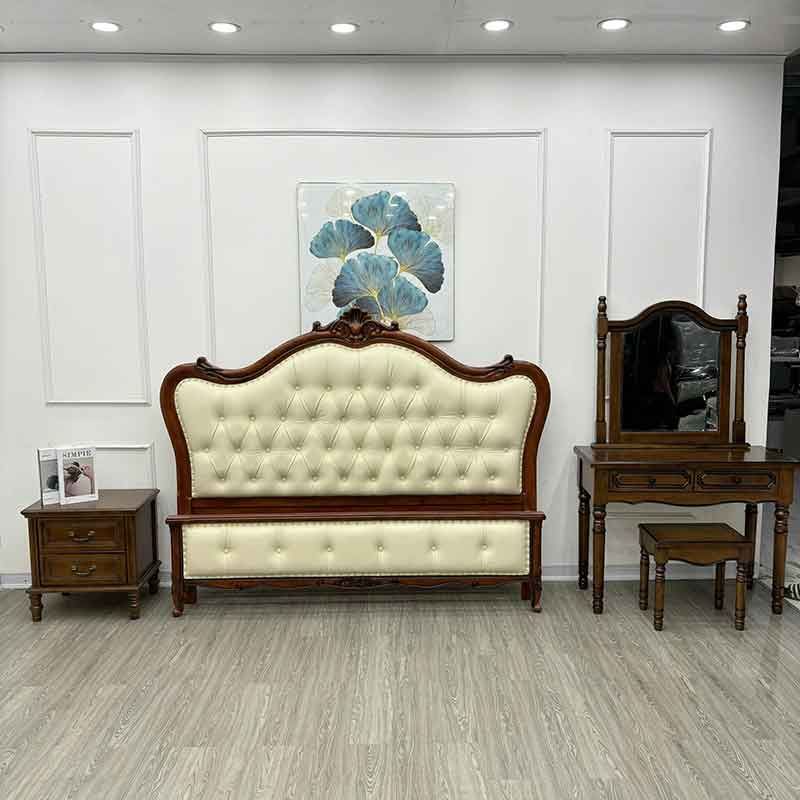 Combo nội thất phòng ngủ gỗ Gội phong cách tân cổ điển CB305
