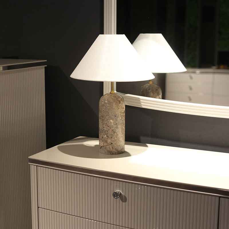 Đèn ngủ đẹp để bàn đá Cẩm Thạch Marble cao cấp DN003