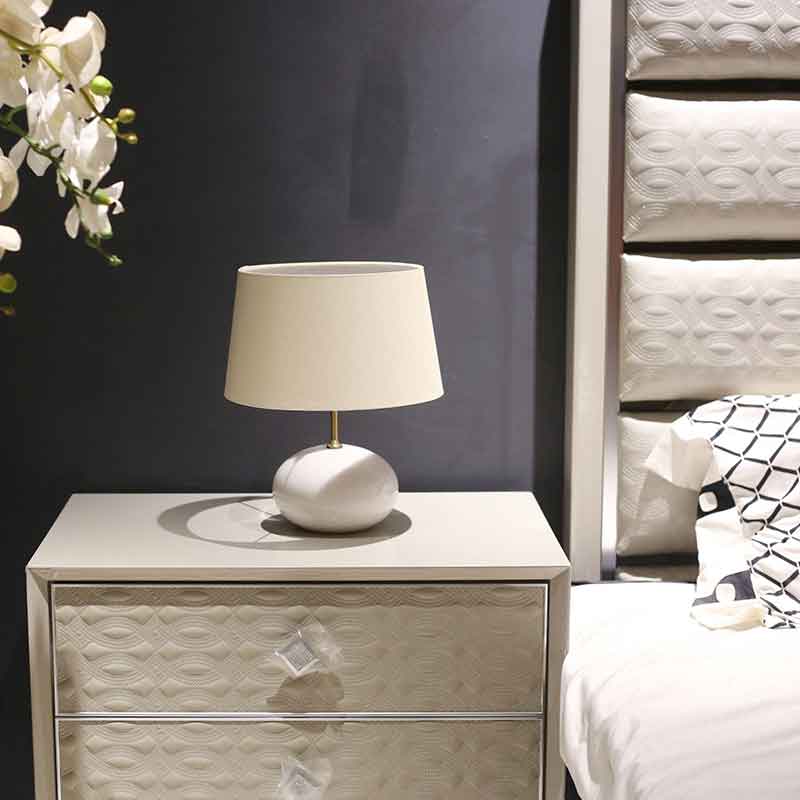 Đèn ngủ đẹp để bàn Marble luxury chân đá tự nhiên DN001