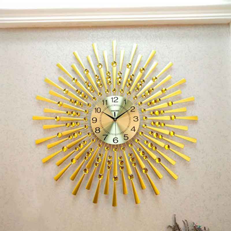 Đồng hồ treo tường Decor mẫu mặt trời vàng DC165