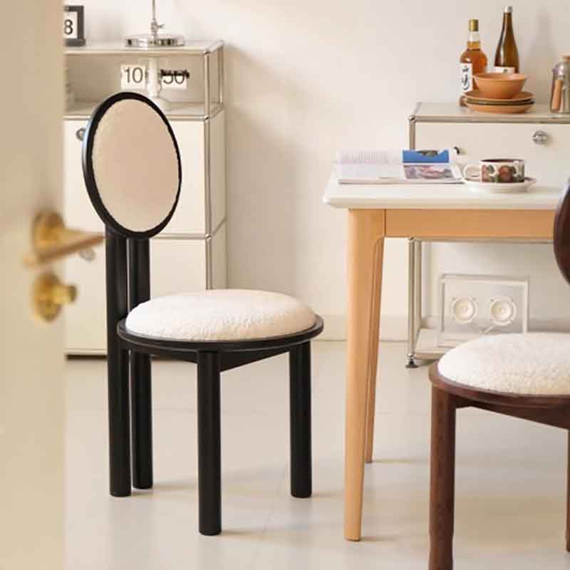 Ghế ăn gỗ nhà hàng, gia đình lưng tròn phong cách Bắc Âu GA870