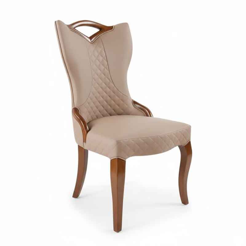 Ghế ăn nhà hàng cafe Fino gỗ bọc nệm da GA125