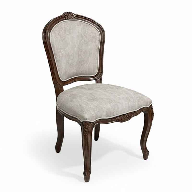 Ghế Louis bông mai không tay gỗ cao su bọc da GA130