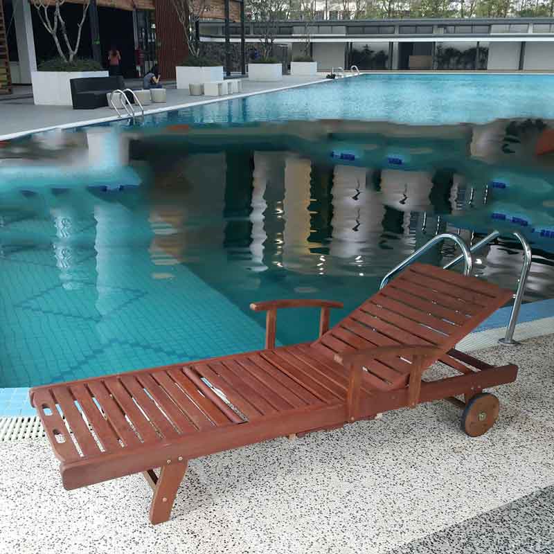 Giường nằm bể bơi RELAX gỗ có bánh xe cao cấp GT087