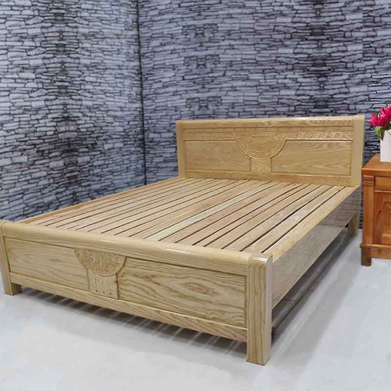 Giường gỗ sồi Nga nhập khẩu kích thước 1m6 GN086