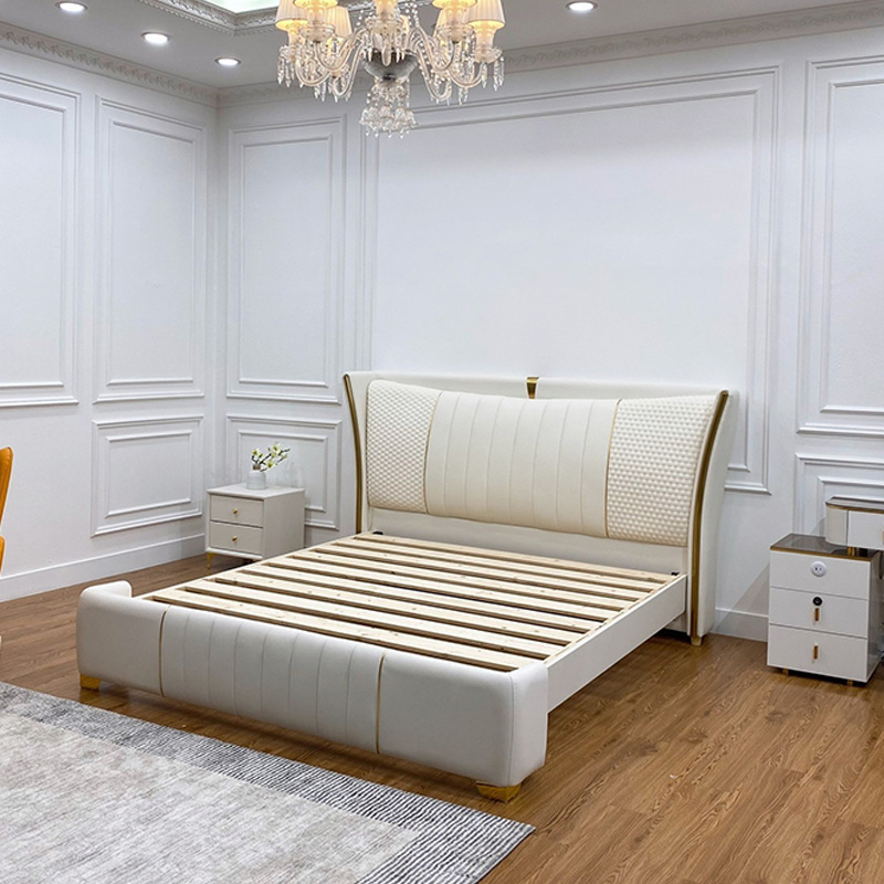 Giường ngủ bọc da thiết kế sang trọng chất liệu cao cấp GN323