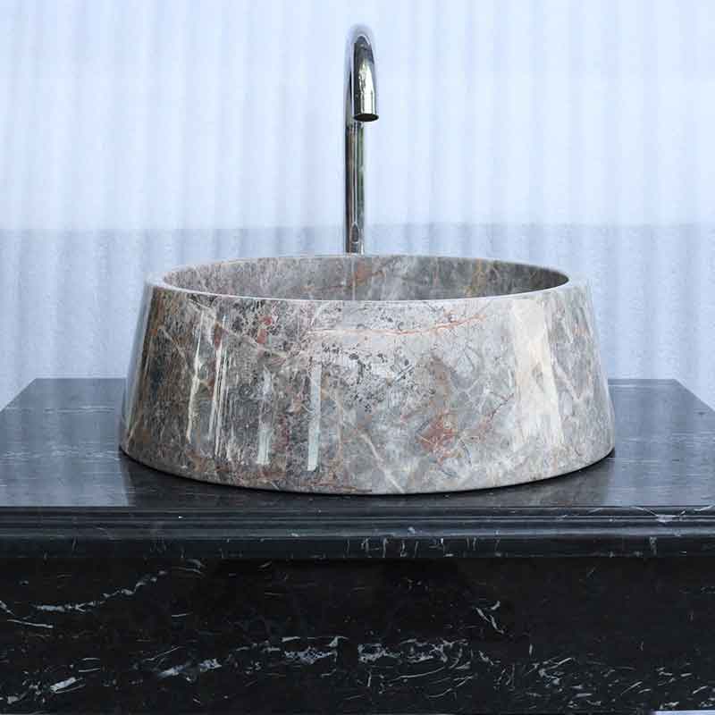 Chậu rửa mặt Lavabo đá cẩm thạch màu ghi LA005