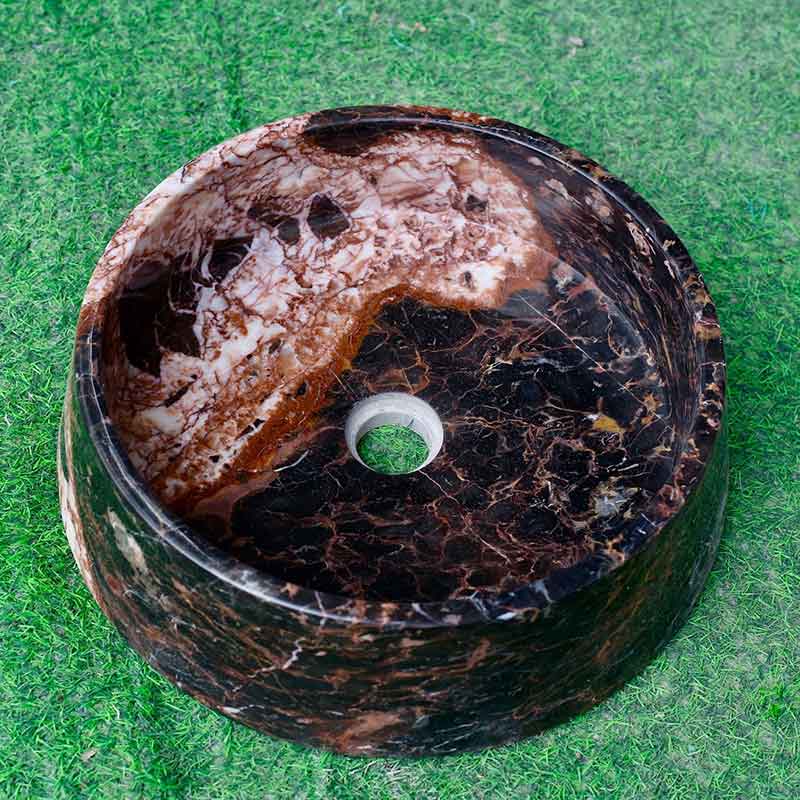 Lavabo đá cẩm thạch tự nhiên màu hổ phách LA006