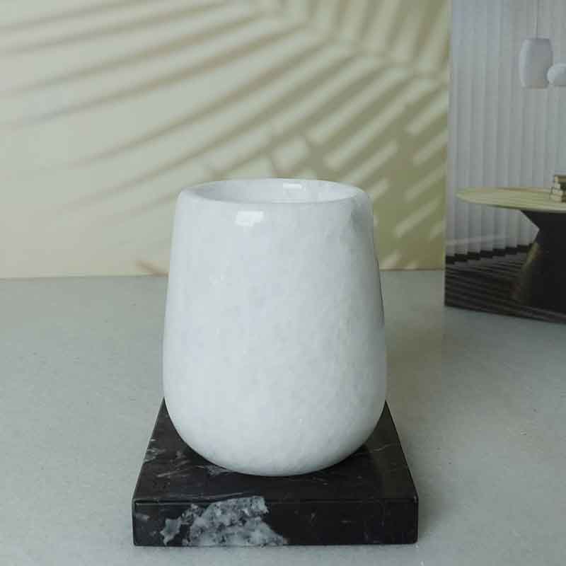 Cốc đựng bàn chải đánh răng đá marble cao cấp PT006