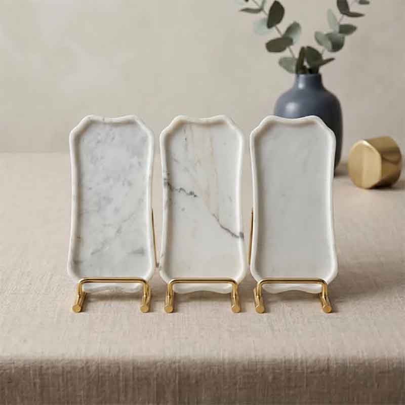 Khay đá Cẩm Thạch Marble decor phòng khách, nhà bếp, nhà tắm PT806
